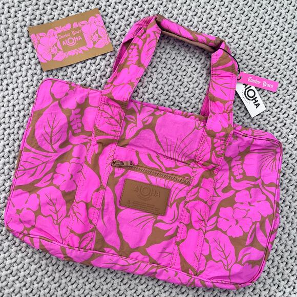 ALOHA Collection Handbags - Aloha Collection• 12 year Collection KEEP IT LIGHT WEEKENDER HEIPUA Neon Pink